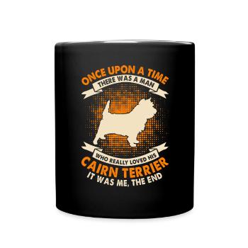 Einmal - Cairn Terrier - Tasse einfarbig - Schwarz - Vorne