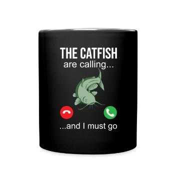 Catfish Telefonanruf - Blue Catfish Slayer - Tasse einfarbig - Schwarz - Vorne