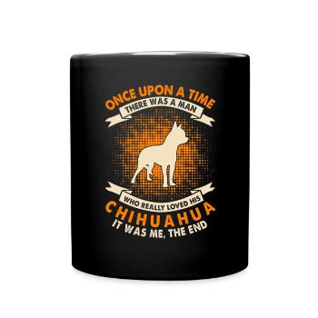 Einmal - Chihuahua - Tasse einfarbig - Schwarz - Vorne