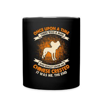 Einmal - Chinesische Crested - Tasse einfarbig - Schwarz - Vorne