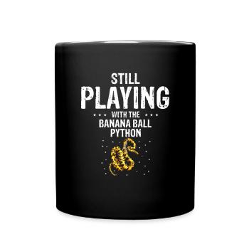 King python design pour les amateurs de serpents - Mug uni - noir - Devant