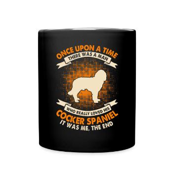 Es War Einmal - Cocker Spaniel - Tasse einfarbig - Schwarz - Vorne
