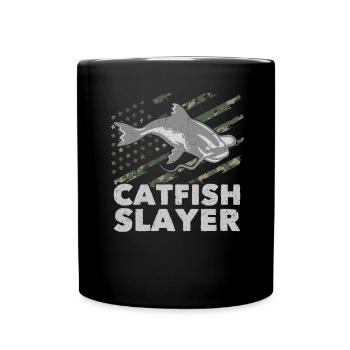 Wels Slayer - Wels Catfish Hunter - Tasse einfarbig - Schwarz - Vorne
