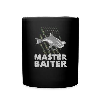 Master Baiter - Wels Catfish Hunter - Tasse einfarbig - Schwarz - Vorne