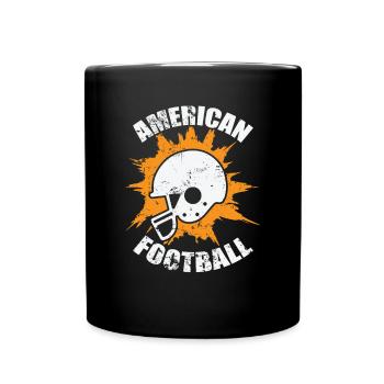 American Football Amerika Sport Touchdown - Tasse einfarbig - Schwarz - Vorne