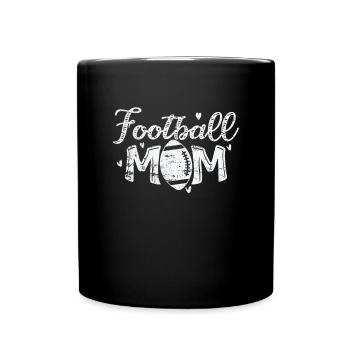 Football Mom Nationalsport Amerika Touchdown - Tasse einfarbig - Schwarz - Vorne