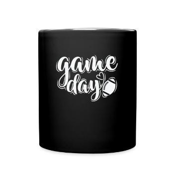 Game Day Amerika Sport Touchdown USA - Tasse einfarbig - Schwarz - Vorne