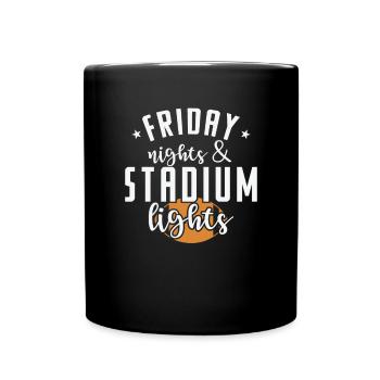 Friday Nights and Stadium Lights Amerika - Tasse einfarbig - Schwarz - Vorne