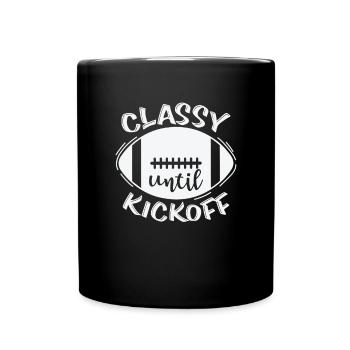 Classy Kickoff Football Amerika Sport - Tasse einfarbig - Schwarz - Vorne