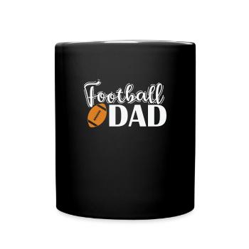 Football Dad Amerika Sport Touchdown - Tasse einfarbig - Schwarz - Vorne