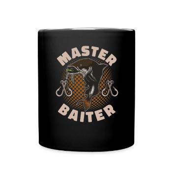 Master Baiter - Wels Catfish Hunter - Tasse einfarbig - Schwarz - Vorne