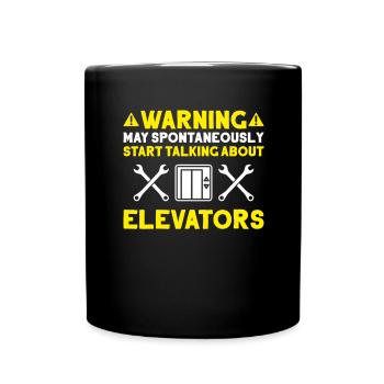Elevator Fitter Elevator Mechanic Elevator Mechanic - Full Colour Mug - black - Front