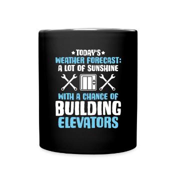 Elevator Fitter Elevator Mechanic Elevator Mechanic - Full Colour Mug - black - Front