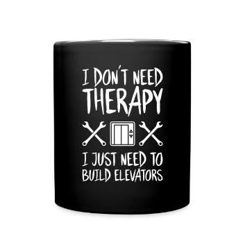 Elevator Fitter Elevator Mechanic Elevator Mechanic - Full Colour Mug - black - Front