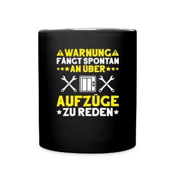 Elevator Fitter Elevator Mechanic Elevator Mechanic - Full Colour Mug - black - Front
