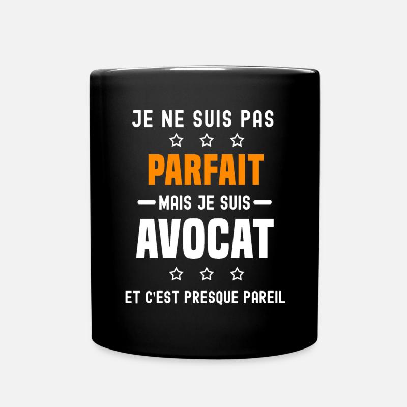 avocat pas parfait mais avocat métier - Mug uni - noir
