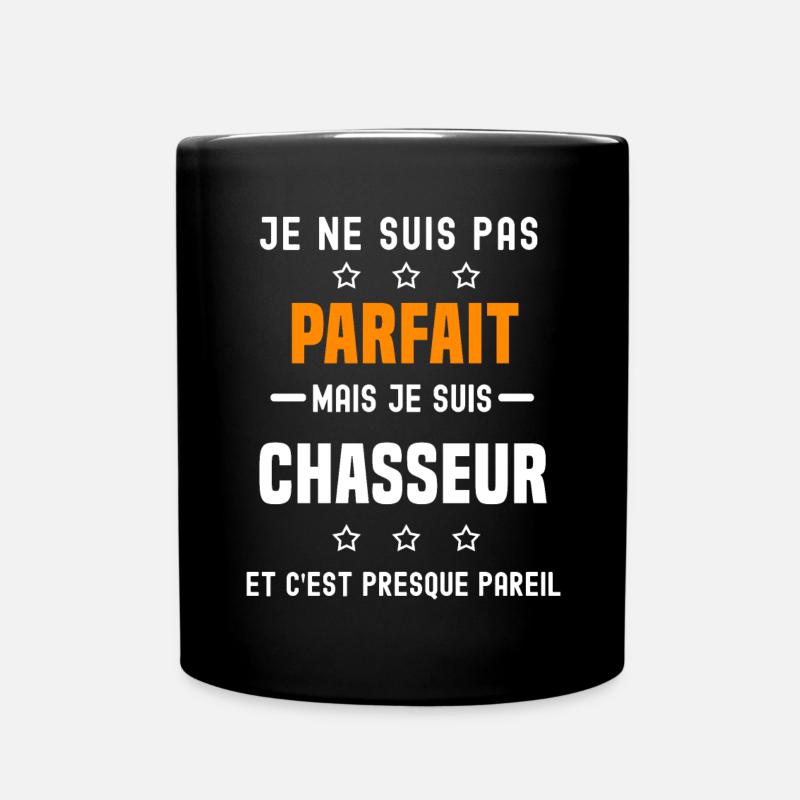 chasseur pas parfait mais chasseur métier - Mug uni - noir