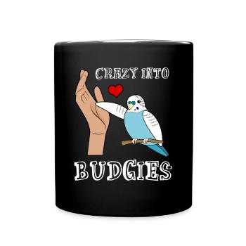 Budgerigar Budgie Coeur Budgerigar - Mug uni - noir - Devant