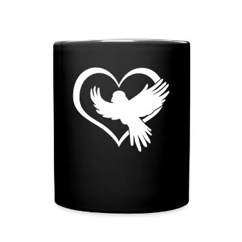 Budgerigar Coeur Budgie Budgerigar - Mug uni - noir - Devant