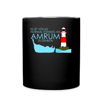 Amrum Nebel Urlaub - Tasse einfarbig - Schwarz - Vorne