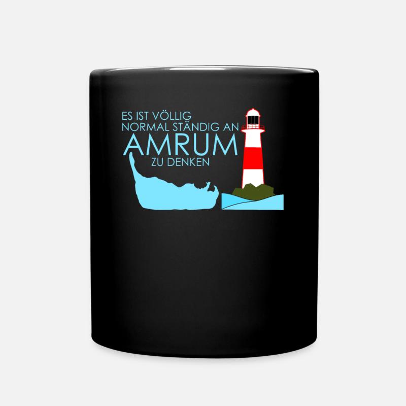 Amrum Nebel Urlaub - Tasse einfarbig - Schwarz