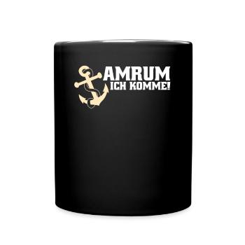 Amrum ich komme - Tasse einfarbig - Schwarz - Vorne