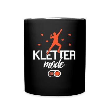 Bouldern Klettern Boulder Bergsteiger Kletterer - Tasse einfarbig - Schwarz - Vorne