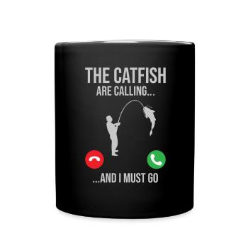 Catfish Telefonanruf - Blue Catfish Slayer - Tasse einfarbig - Schwarz - Vorne