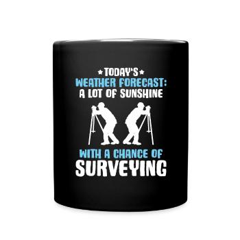 Vermessungstechniker Vermesser Arpenteur-géomètre - Mug uni - noir - Devant