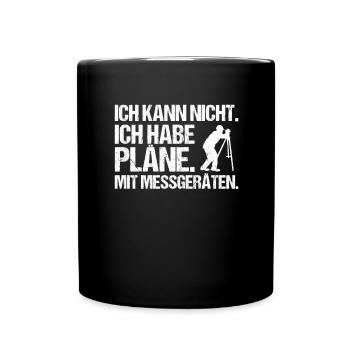 Vermessungstechniker Vermesser Land Surveyor - Tasse einfarbig - Schwarz - Vorne