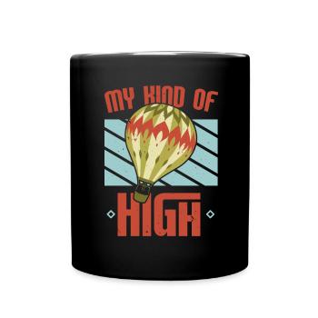 Meine Art von Hoch Heißluftballon-Liebhaber Ballon - Tasse einfarbig - Schwarz - Vorne