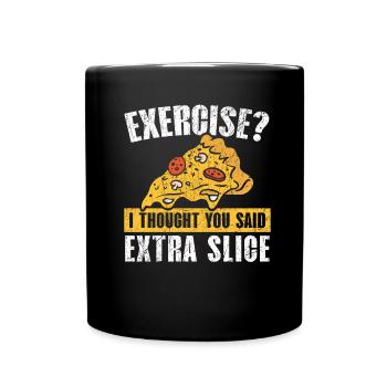 Exercice Je pensais que vous avez dit: Tranche supplémentaire P - Mug uni - noir - Devant