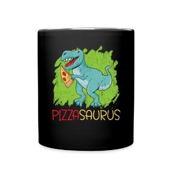 Pizzasaurus Amateurs de pizza Cuisine italienne Di - Mug uni - noir - Devant