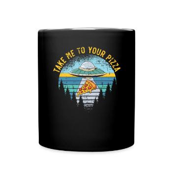 Emmenez-moi à votre pizza italienne - Mug uni - noir - Devant