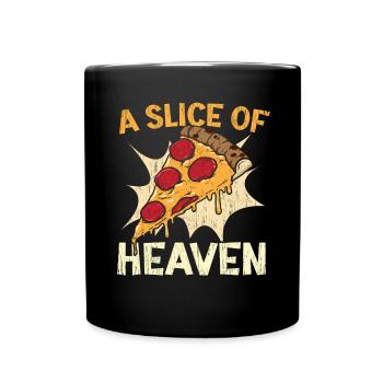 A Slice of Heaven Pizza Lovers Italian - Full Colour Mug - black - Front