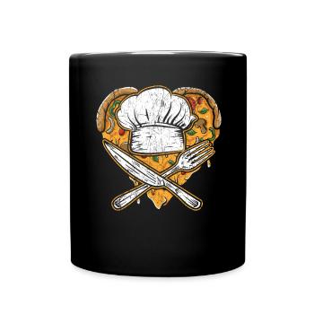 Pizza Chef Pizza Lover Italian Food Piz - Full Colour Mug - black - Front