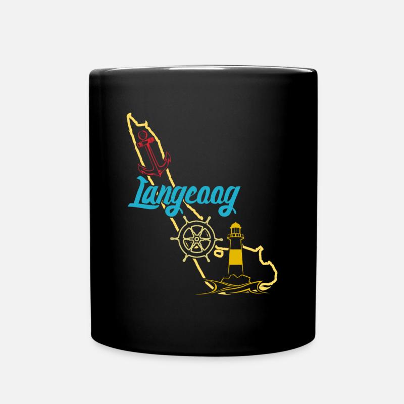 Langeoog - Tasse einfarbig - Schwarz