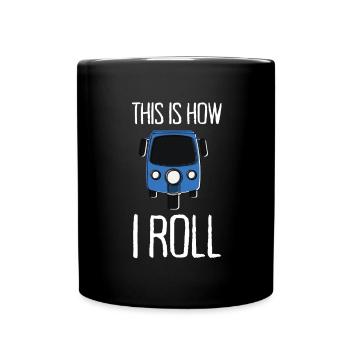 Tuk Tuk Rickshaw Italian Scooter Transporter - Full Colour Mug - black - Front
