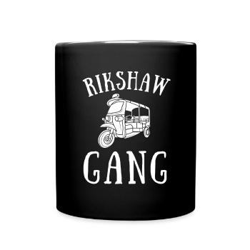 Tuk Tuk Rickshaw Italian Scooter Transporter - Full Colour Mug - black - Front