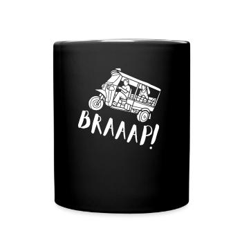Tuk Tuk Rickshaw Italian Scooter Transporter - Tasse einfarbig - Schwarz - Vorne
