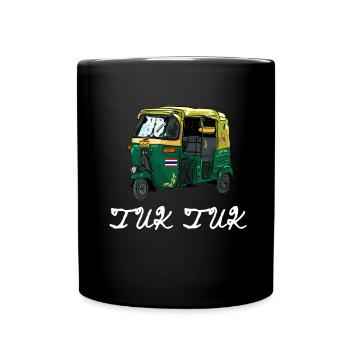 Tuk Tuk Rickshaw Italian Scooter Transporter - Tasse einfarbig - Schwarz - Vorne