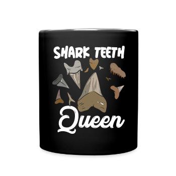 Shark Teeth Queen Shark Teeth Collector - Full Colour Mug - black - Front