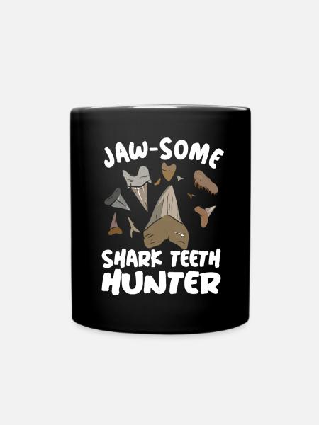 Jaw-Some Shark Teeth Hunter Collecteur de dents de requin - Mug uni - noir