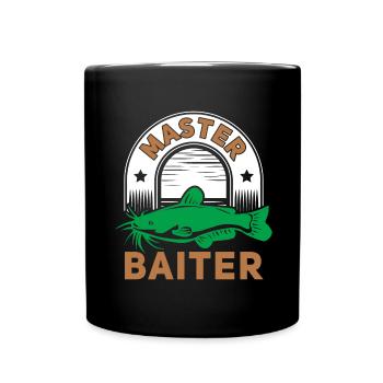 Master Baiter - Wels Catfish Hunter - Tasse einfarbig - Schwarz - Vorne