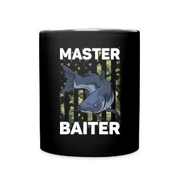 Master Baiter - Wels Catfish Hunter - Tasse einfarbig - Schwarz - Vorne