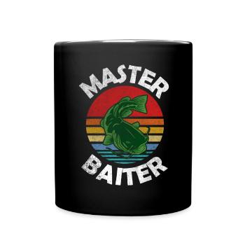 Master Baiter - Wels Catfish Hunter - Tasse einfarbig - Schwarz - Vorne