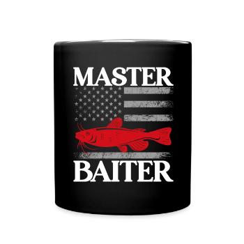 Master Baiter - Wels Catfish Hunter - Tasse einfarbig - Schwarz - Vorne