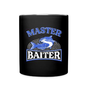 Master Baiter - Wels Catfish Hunter - Tasse einfarbig - Schwarz - Vorne
