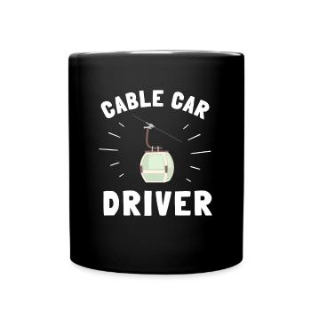 Aerial Tram Tramway Cable Car Cableway Gondola - Full Colour Mug - black - Front
