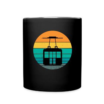 Aerial Tram Tramway Cable Car Cableway Gondola - Full Colour Mug - black - Front